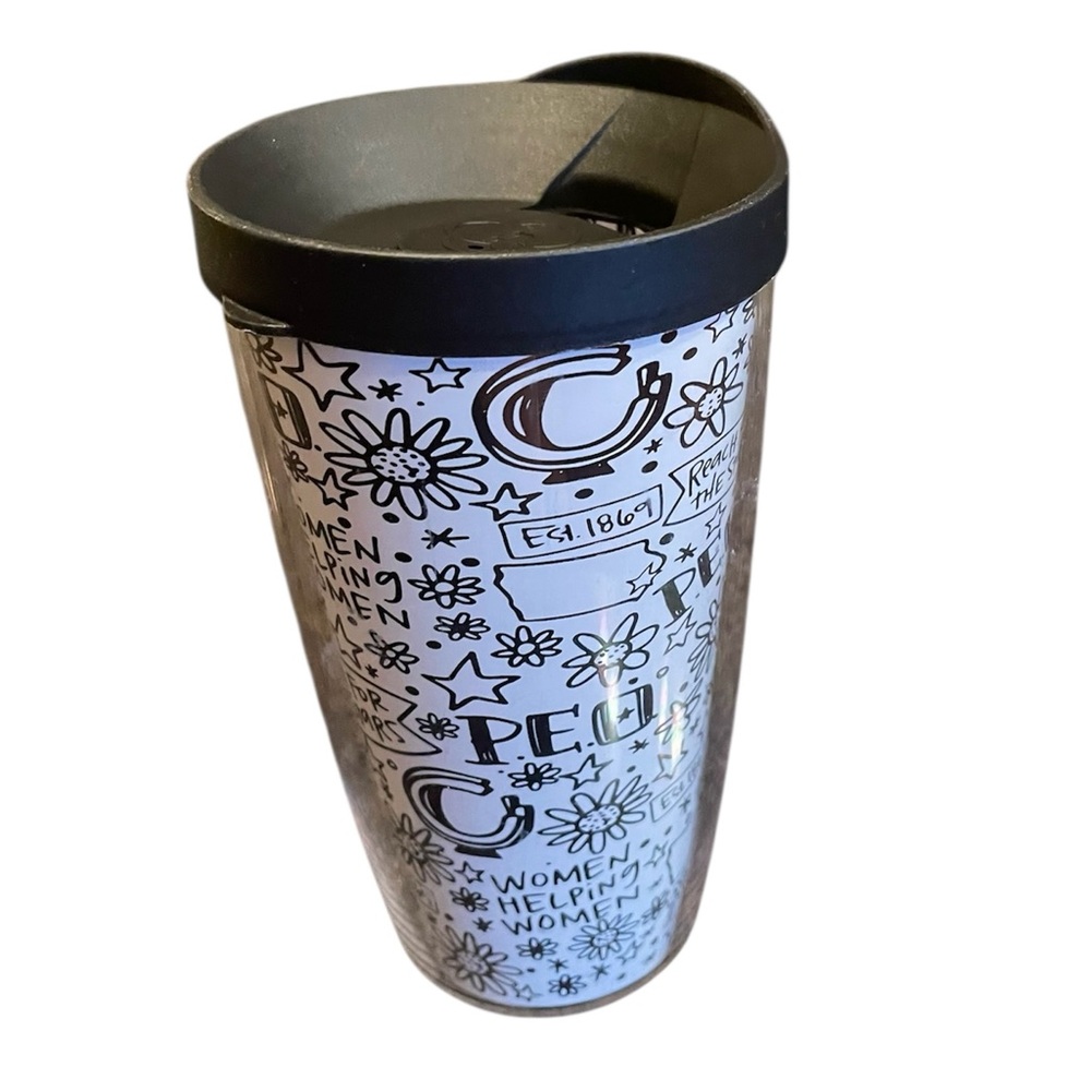 Tervis PEO Women Helping Women Tumbler 16oz White Black